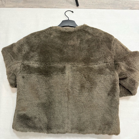 J. Crew | Plush Fleece Teddy Winter Coat Heather Olive, medium ***NEW with tags - Picture 8 of 12